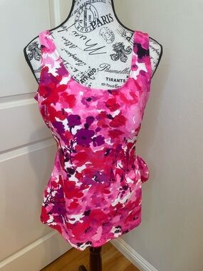 Shore Shapes Size 14 One Piece Swimsuit Pink with Faux Wrap Looking Skirt